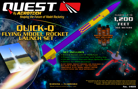 Quest Quick-Q™ Flying Model Rocket Launch Set - Q1409