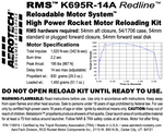 AeroTech K695R-14A RMS-54/1706 Reload Kit (1 Pack) - 116914