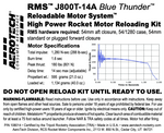 AeroTech J800T-14A RMS-54/1280 Reload Kit (1 Pack) - 108014
