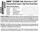 AeroTech G72DM-14A 29mm x 124mm Single Use DMS 1-Motor Kit - 077214